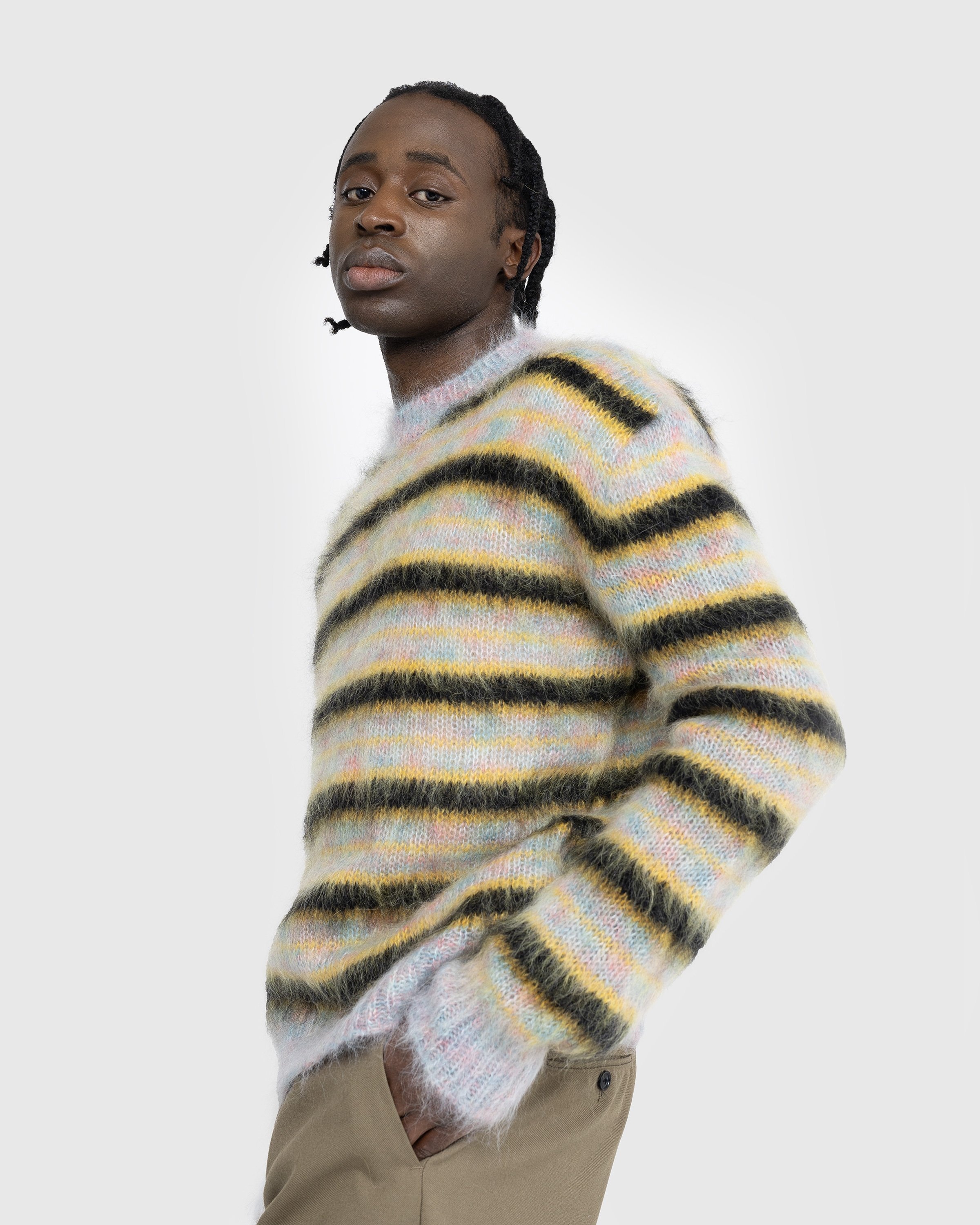 Marni – Striped Mohair Sweater Multi | Highsnobiety Shop